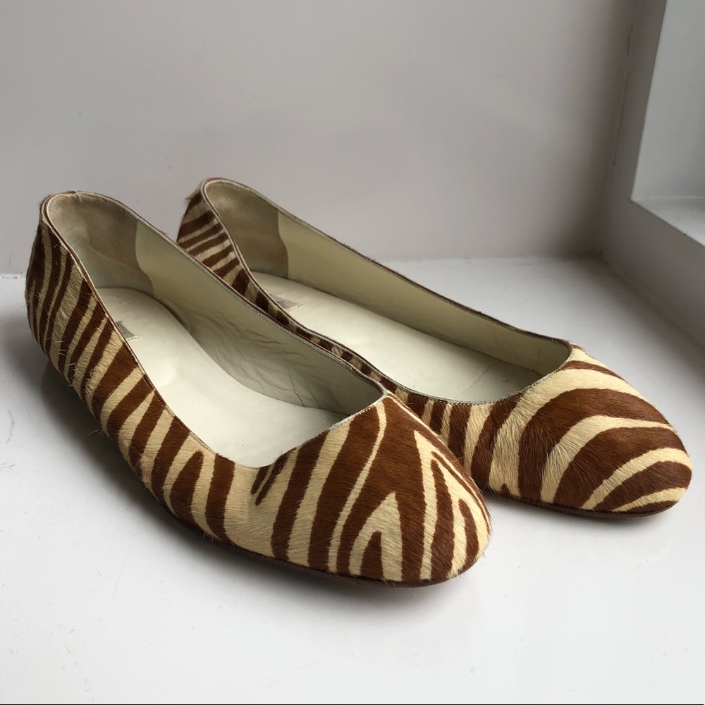 Daslu Calf Hair Animal Print Shoes SZ 9